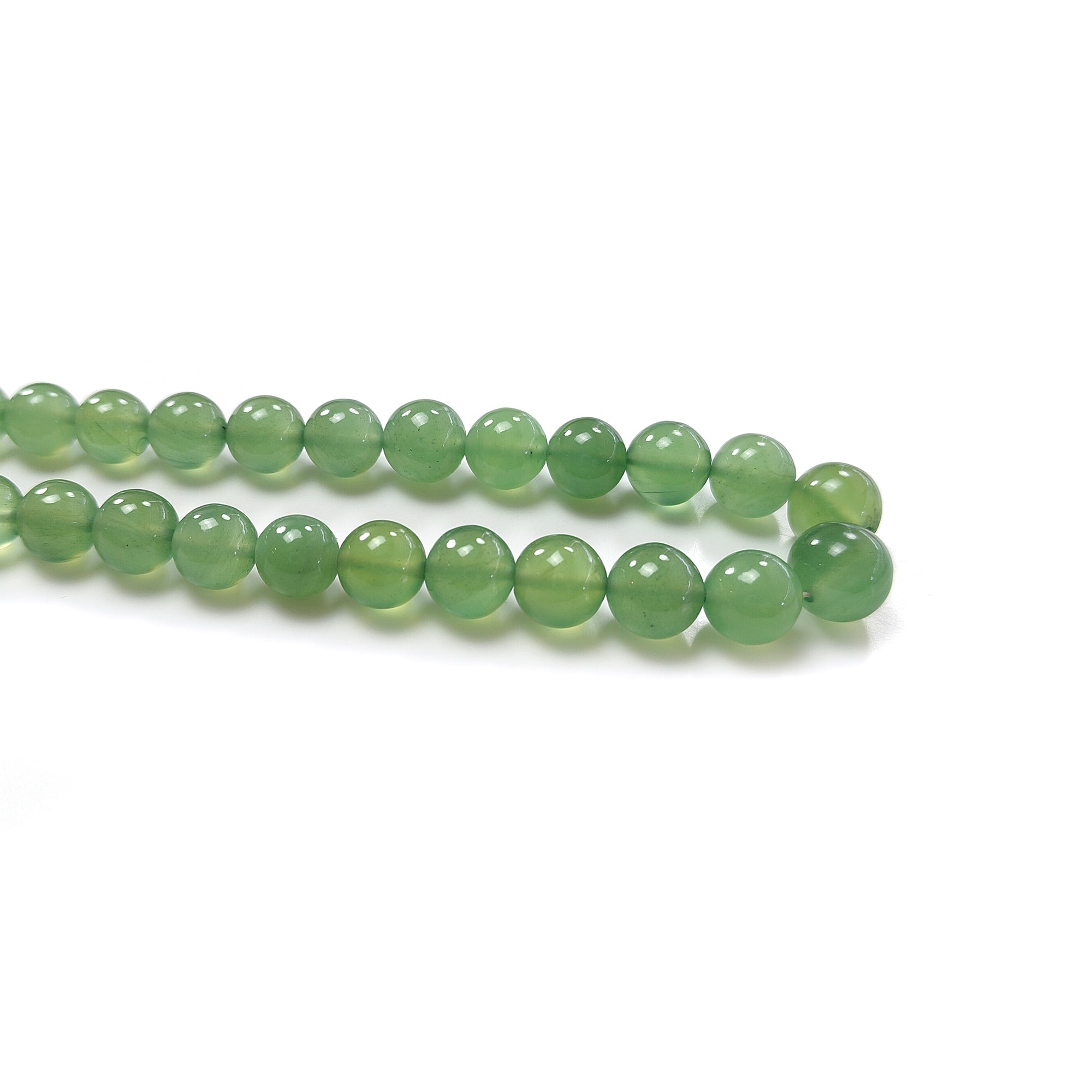 Green Antigorite Serpentine Round Beads Necklace: 361.60cts Natural Untreated Serpentine Round Shape 8mm - 12mm 19"