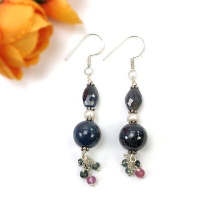 Silver Beads Earring