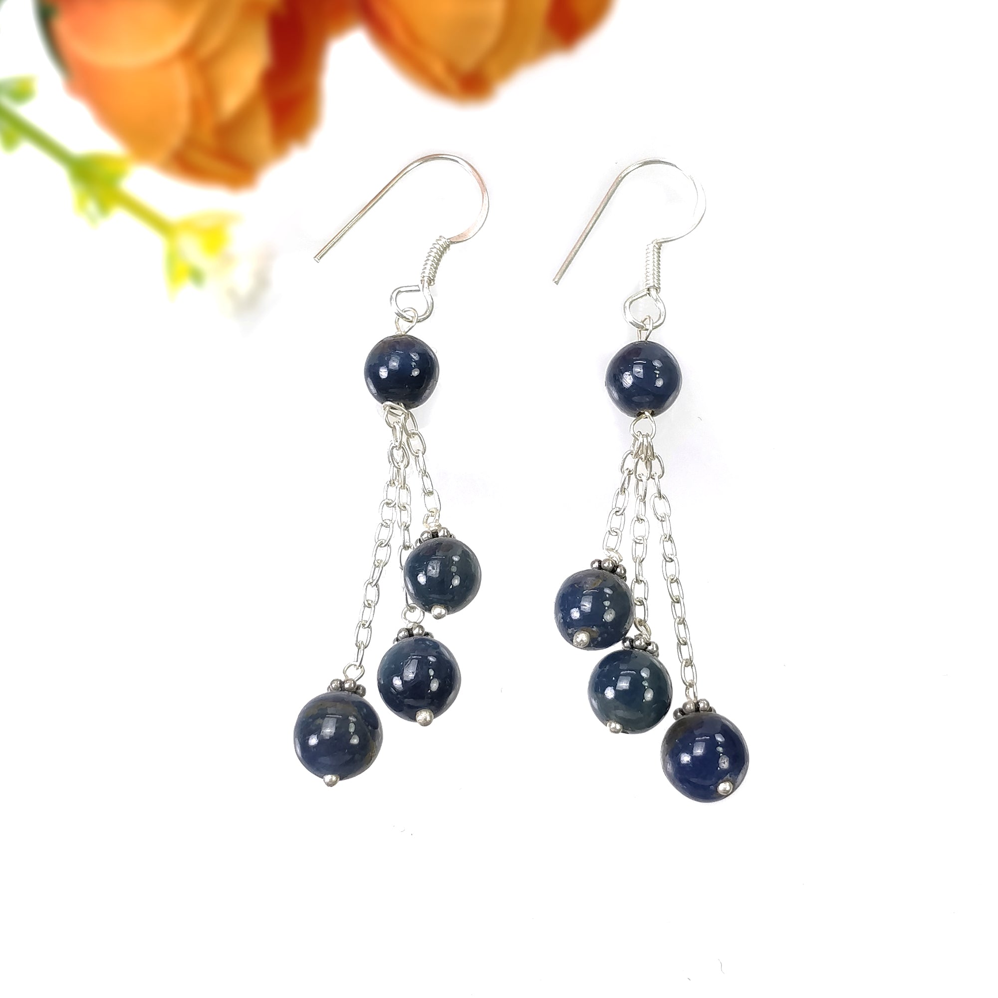 blue sapphire earring