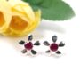 Ruby Silver Earring
