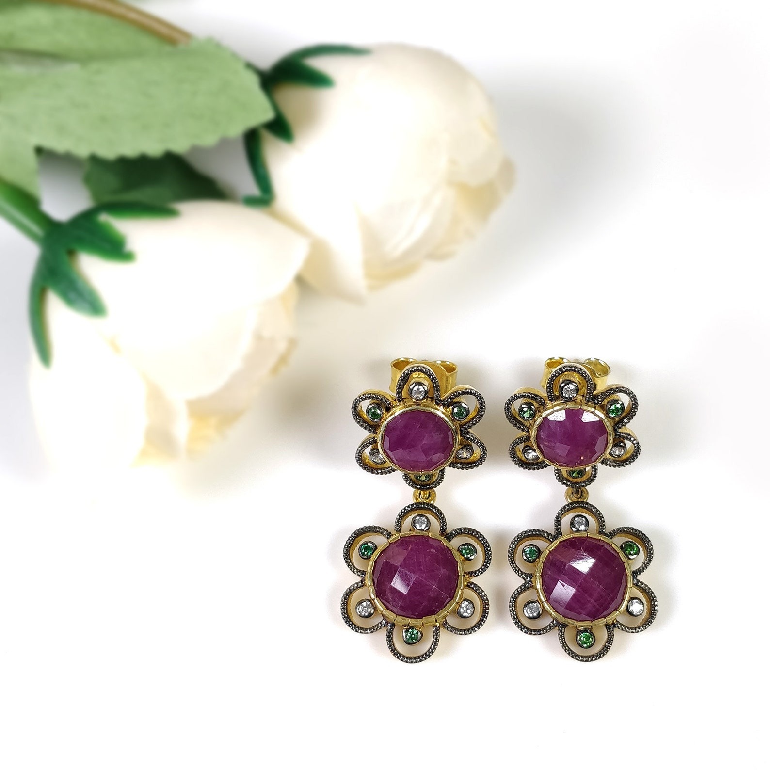 ruby earring