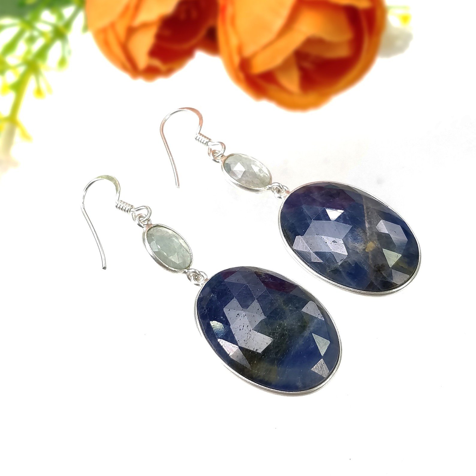 Pendientes de aguamarina