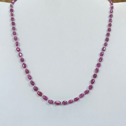 silver beads necklace