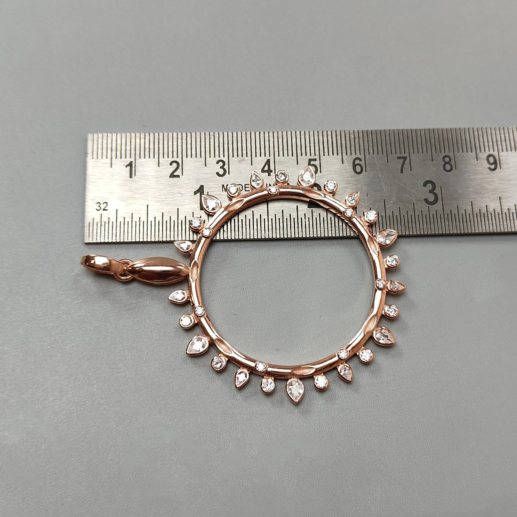 colgante de plata y oro rosa