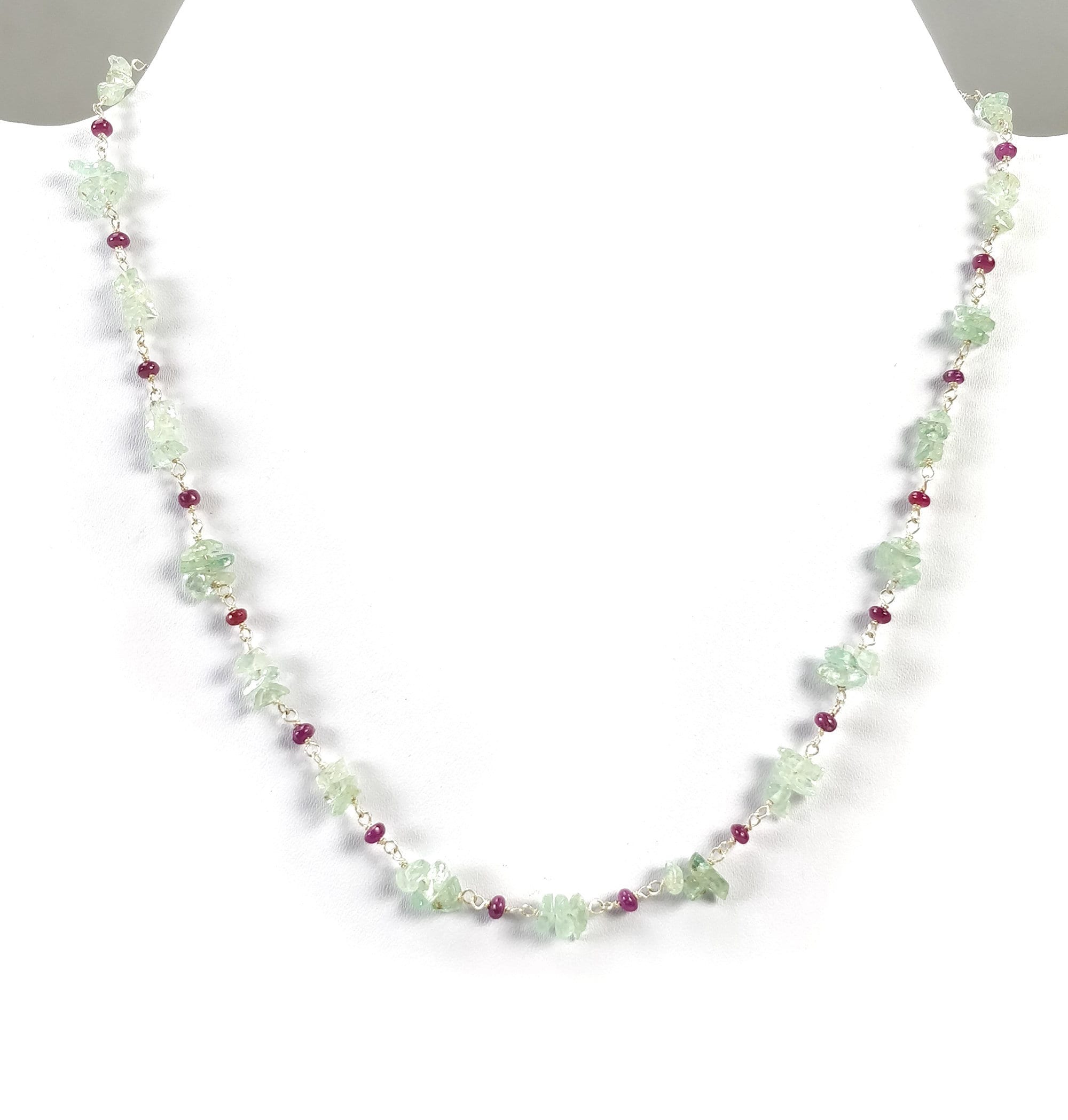 silver beads necklace