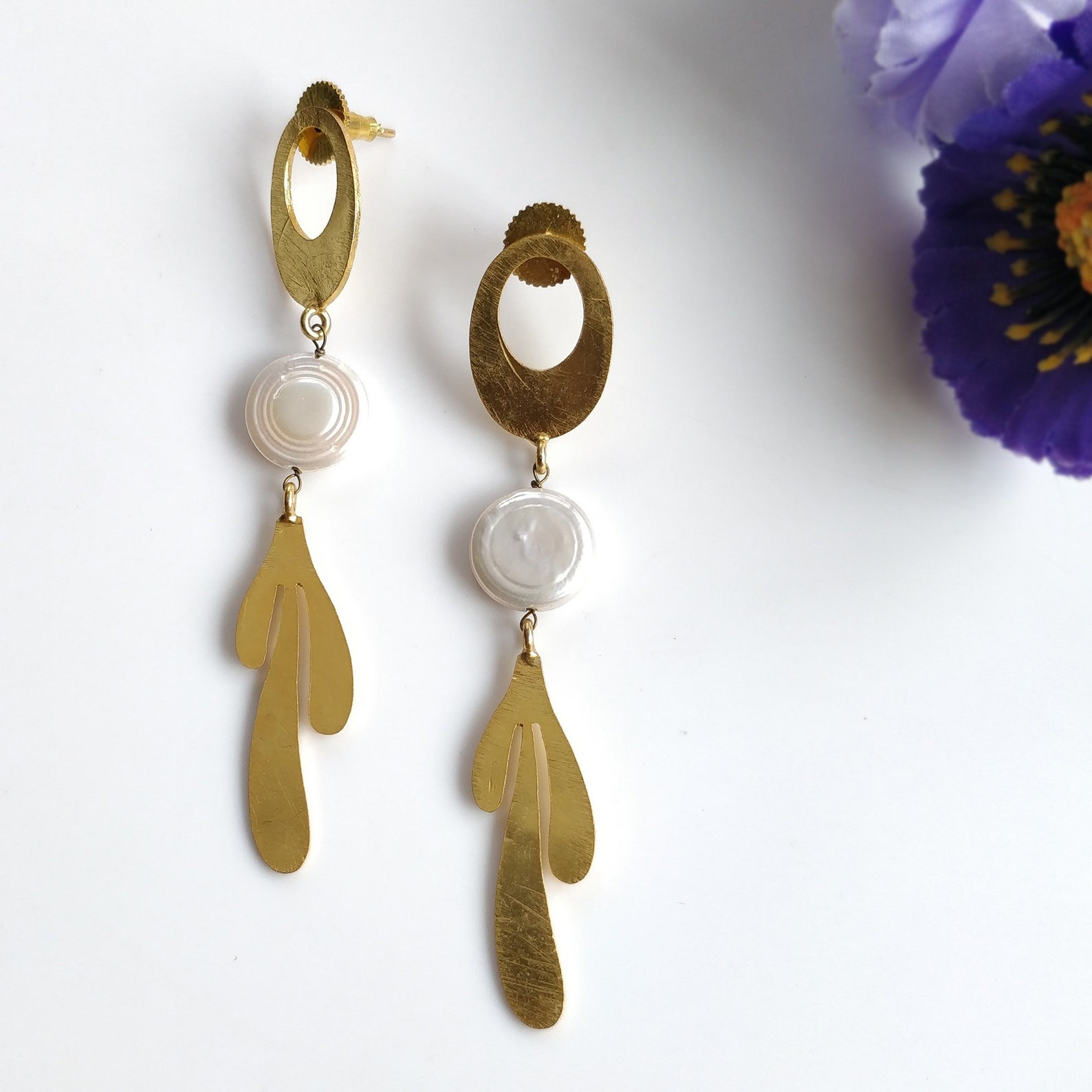 真鍮のイヤリング