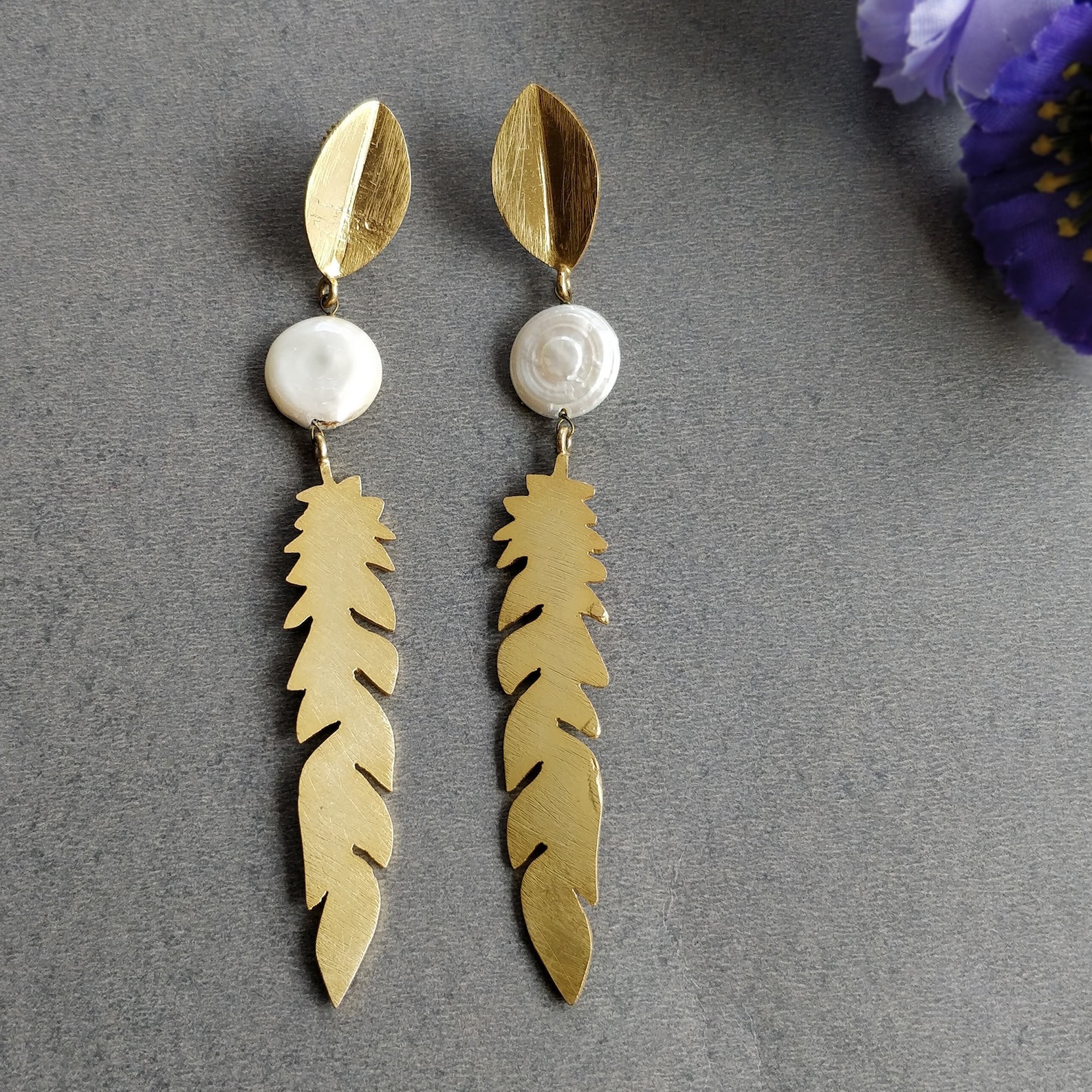 pendientes de latón