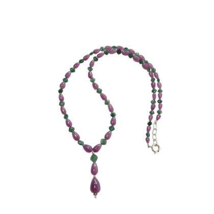 silver beads necklace